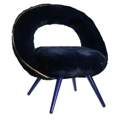 Poltrona Lounge Fluffy Dark Side Blu