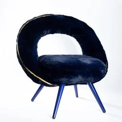 Poltrona Lounge Fluffy Dark Side Blu