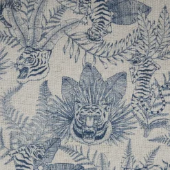 Poltrona Lounge Girevole Minerva con Motivo Animale Blu