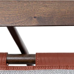 Poltrona Lounge Levante in Pelle Saddle Marrone di Massimo Castagna