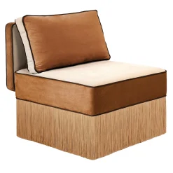 Poltrona Lounge Modular Bicolor Lilli con Frange