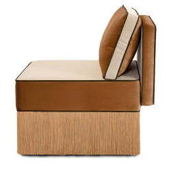 Poltrona Lounge Modular Bicolor Lilli con Frange