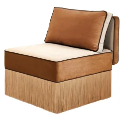Poltrona Lounge Modular Bicolor Lilli con Frange