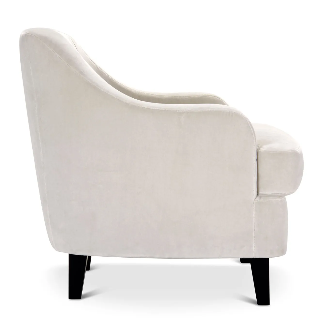 Poltrona Lounge Nor Beige con Gambe in Legno