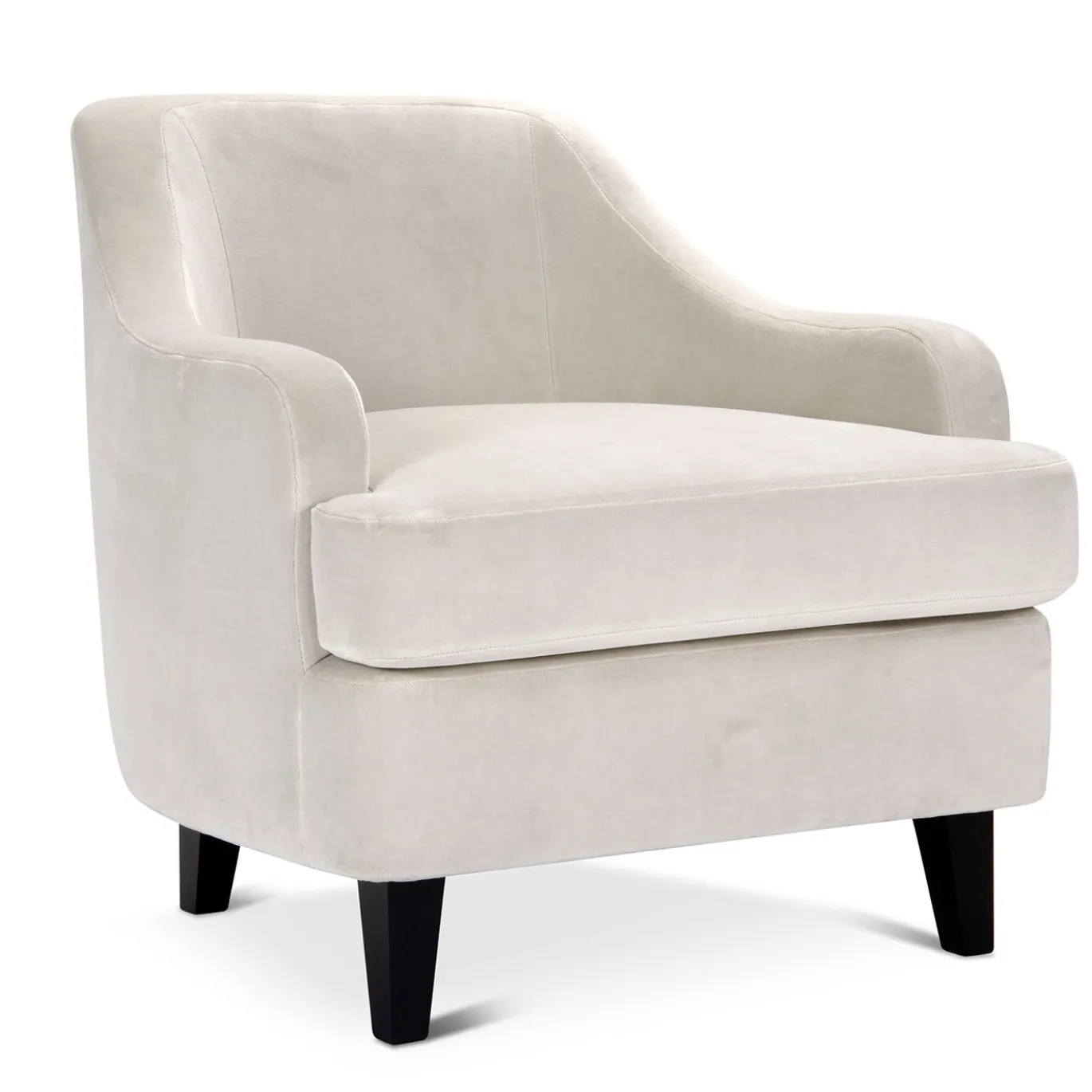 Poltrona Lounge Nor Beige con Gambe in Legno
