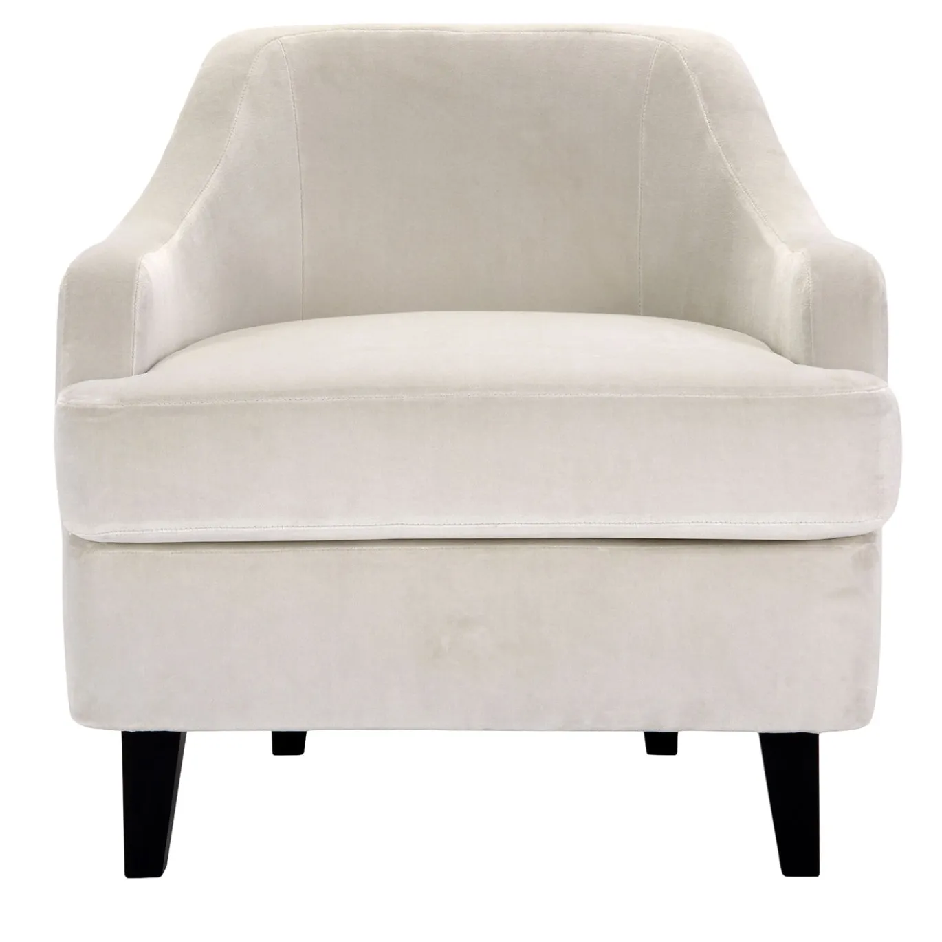 Poltrona Lounge Nor Beige con Gambe in Legno