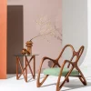 Poltrona lounge per esterni Nanto verde in legno