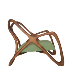 Poltrona lounge per esterni Nanto verde in legno