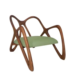 Poltrona lounge per esterni Nanto verde in legno