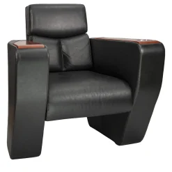 Poltrona MAGNETO Home Cinema in pelle nera