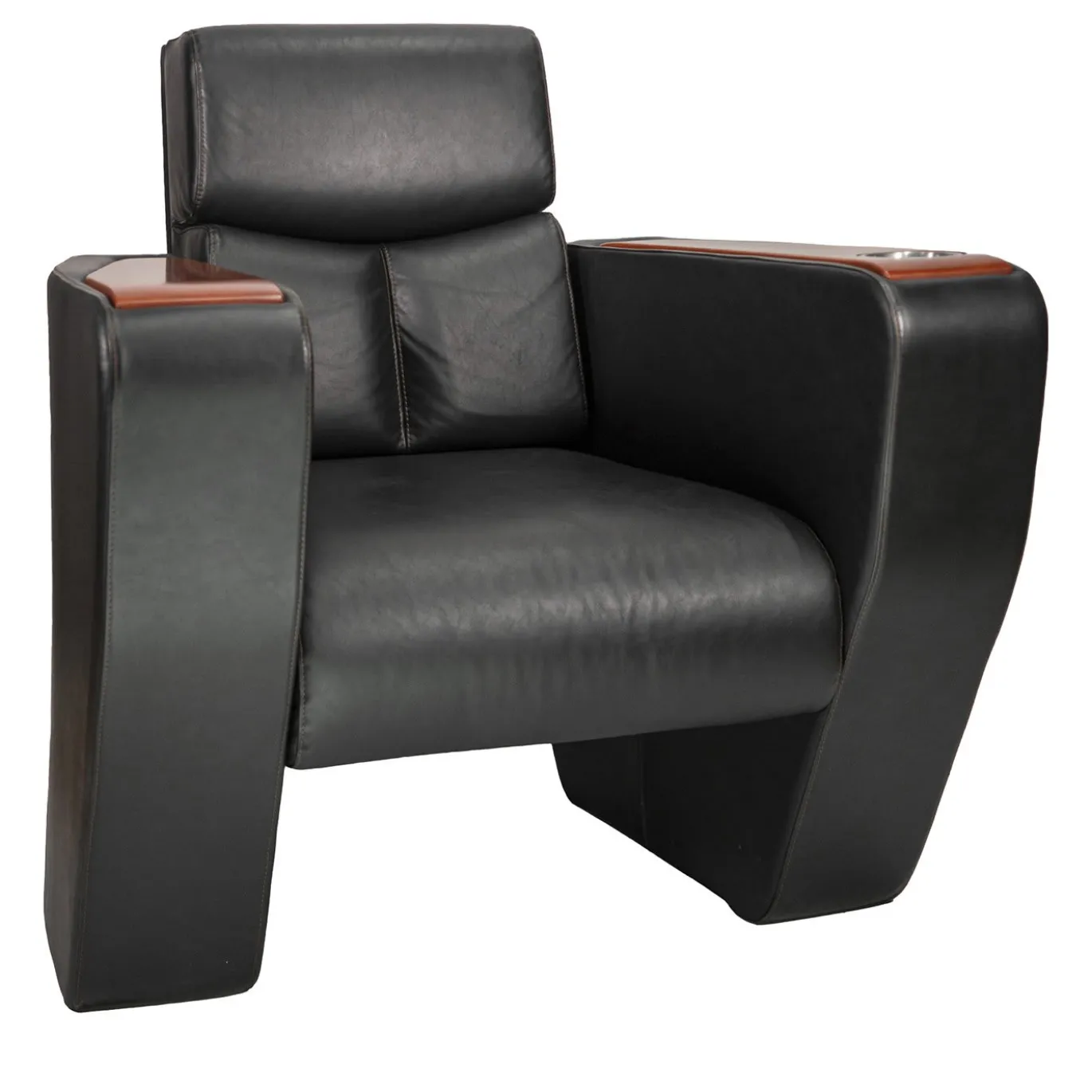 Poltrona MAGNETO Home Cinema in pelle nera