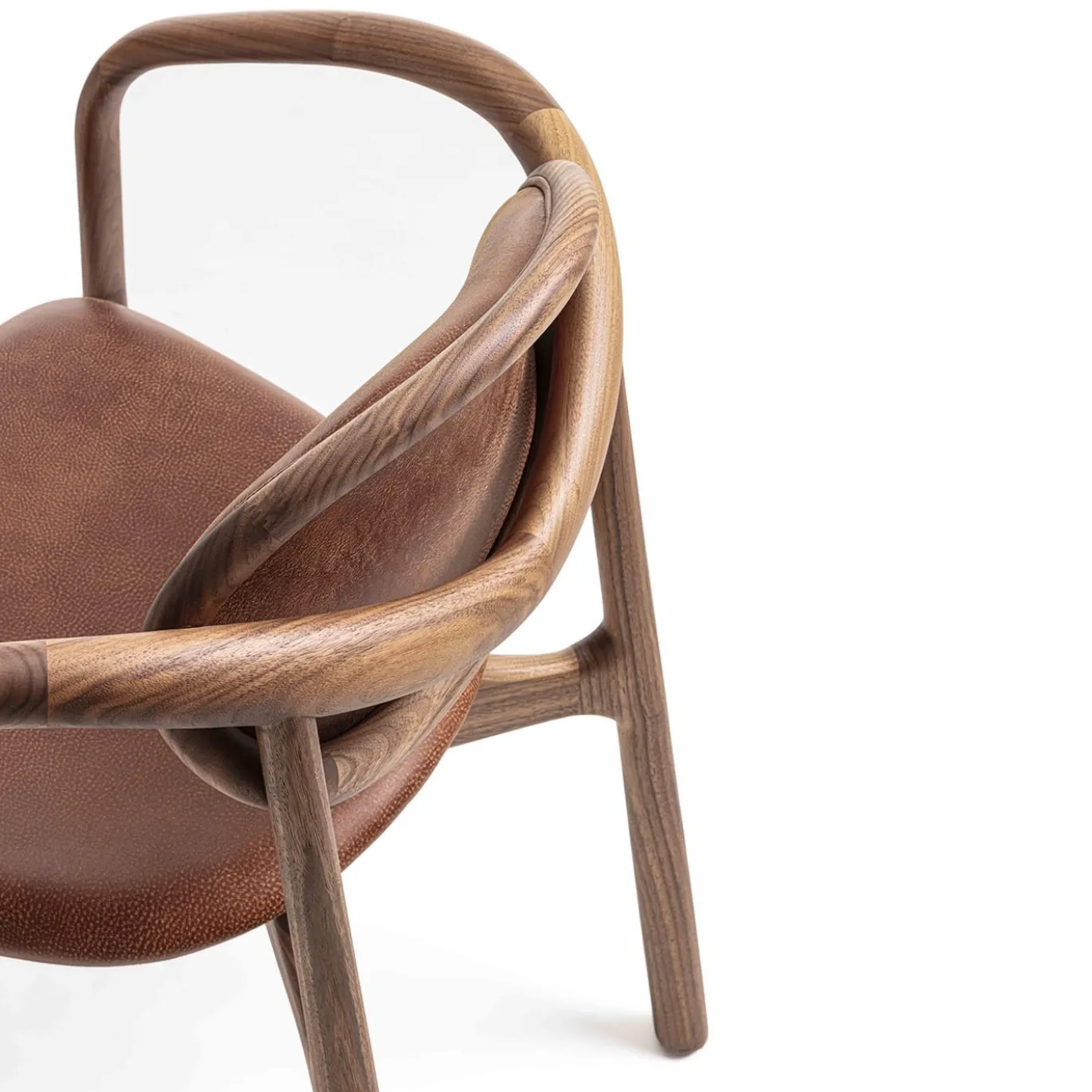 Poltrona Marlena in Pelle e Legno