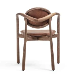 Poltrona Marlena in Pelle e Legno