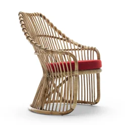 Poltrona Martingala in rattan naturale di Marco Zanuso