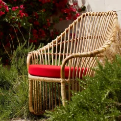 Poltrona Martingala in rattan naturale di Marco Zanuso