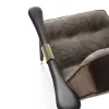 Poltrona Masai in Velluto Marrone
