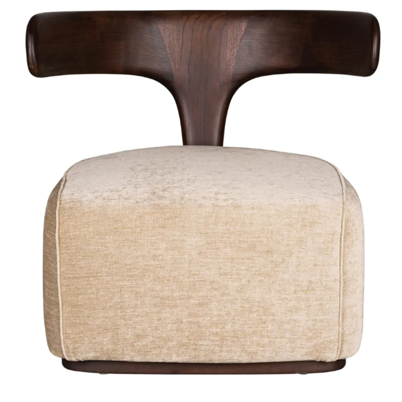 Poltrona Moby Dick rivestita in tessuto beige di Libero Rutilo