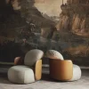 Poltrona Mochi in cuoio e tessuto marrone di Studiopepe