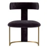 Poltrona moderna in velluto marrone T-Chair
