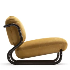 Poltrona Modernista in pelle arancione