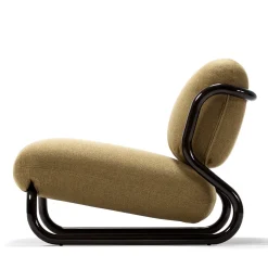 Poltrona Modernista in Tessuto Beige