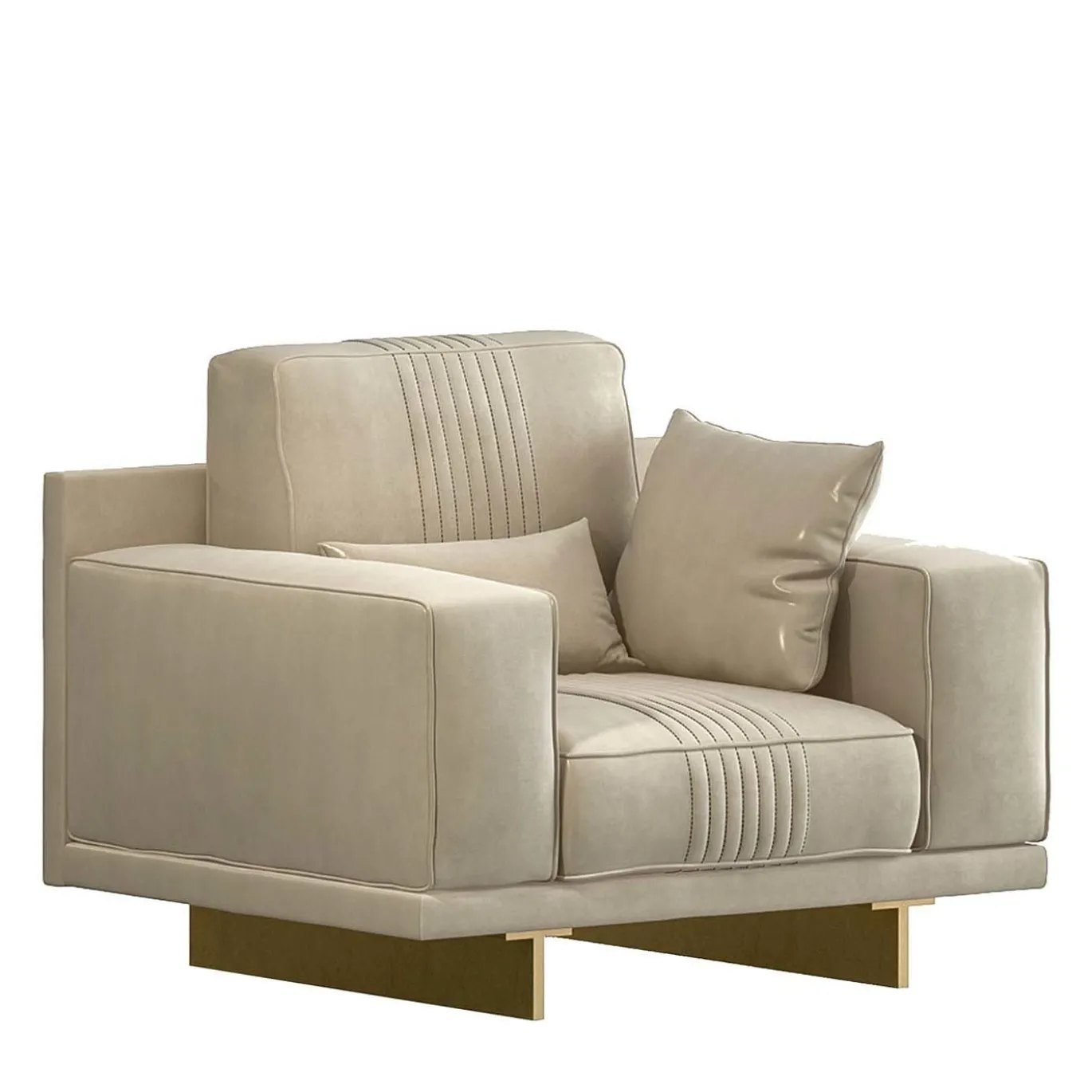 Poltrona Montecarlo con base in metallo