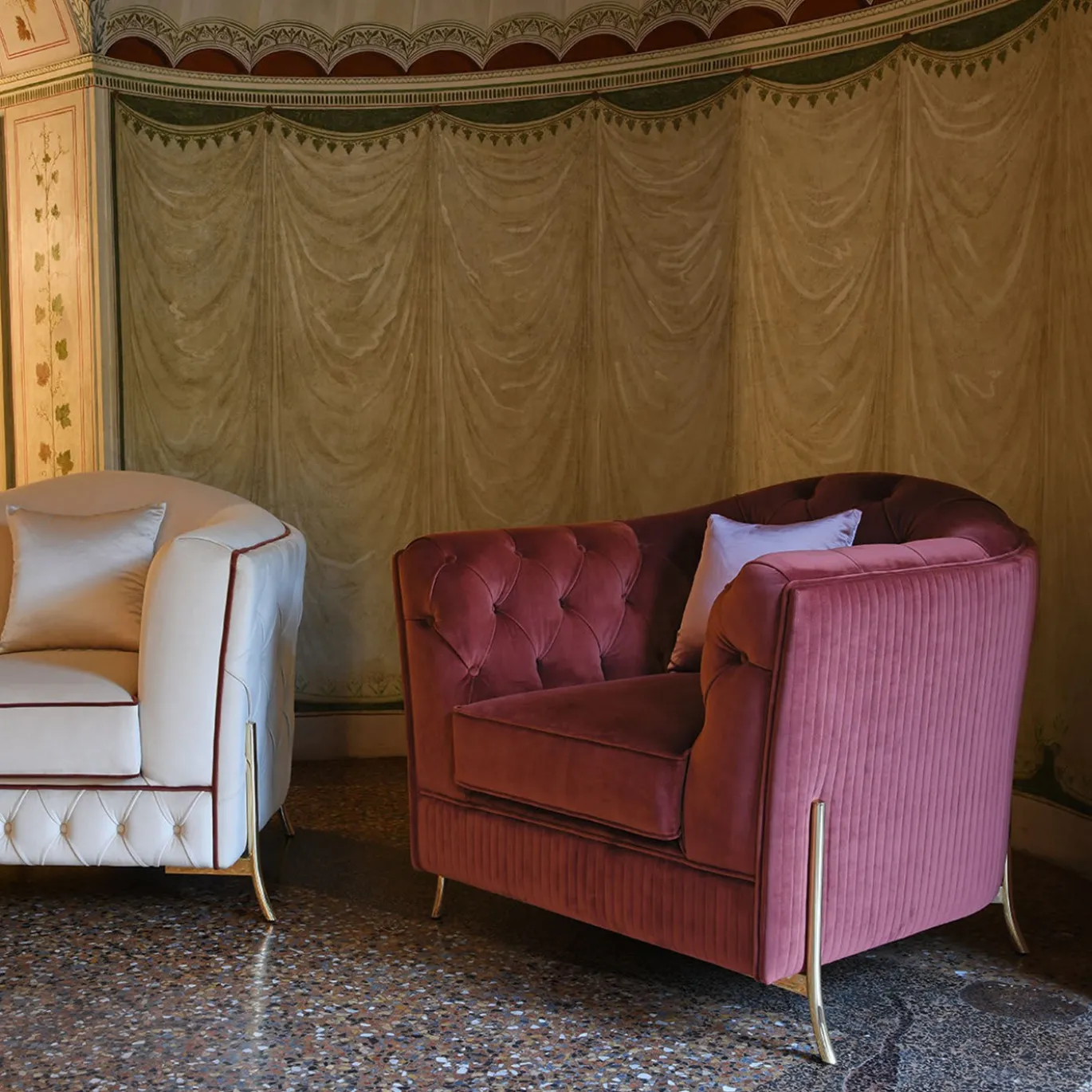 Poltrona Nefele Borgogna