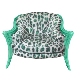 Poltrona Opus Animalier Verde Di Carlo Rampazzi