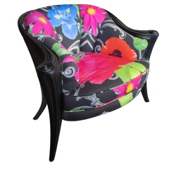 Poltrona Opus laccata e Black Flower Di Carlo Rampazzi