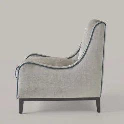 Poltrona Paris in velluto grigio