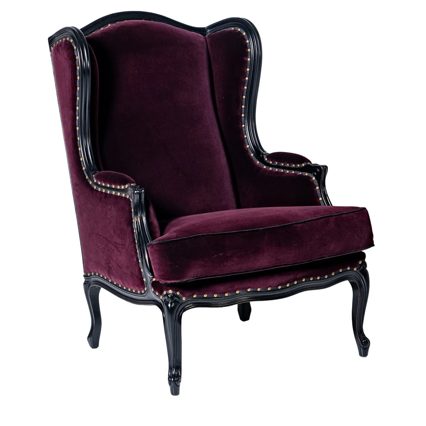 Poltrona Pauline in velluto bordeaux