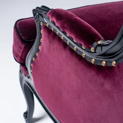 Poltrona Pauline in velluto bordeaux