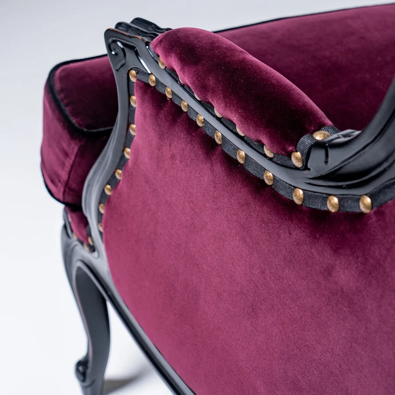Poltrona Pauline in velluto bordeaux