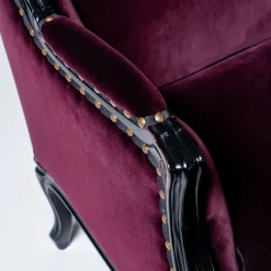 Poltrona Pauline in velluto bordeaux