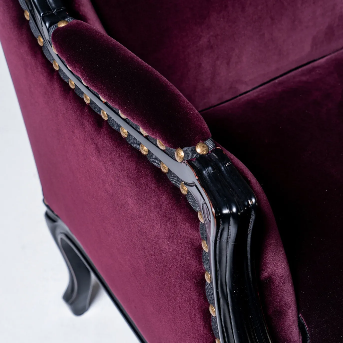 Poltrona Pauline in velluto bordeaux