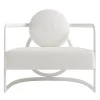 Poltrona per esterni La Medusa Rotonda in Metallo Soft Touch Bianco