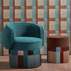 Poltrona Pirouette Clu Swivel Geo Wien di Lorenza Bozzoli
