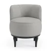 Poltrona-Pouf con Schienale in Pelle Bianca