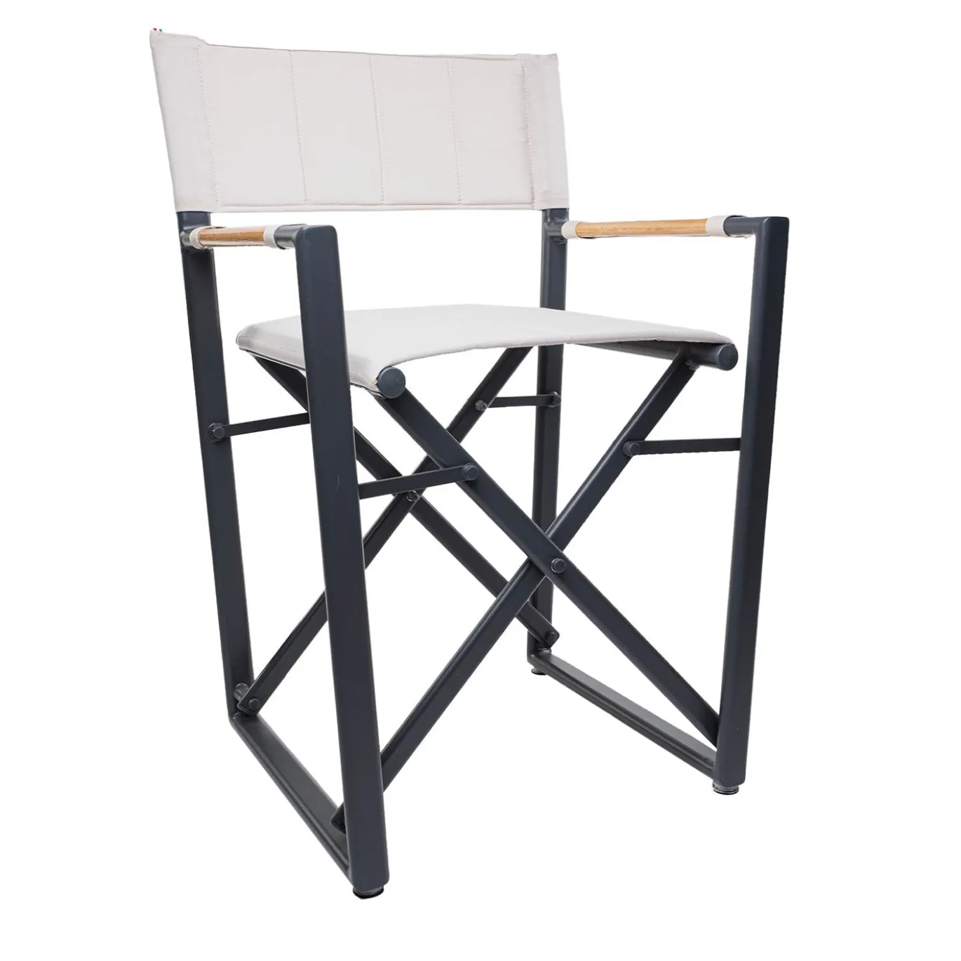 Poltrona regista in alluminio crema