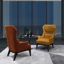 Poltrona relax 2019 Arancione Nabuk