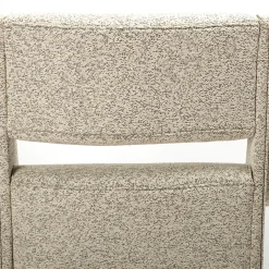 Poltrona Richard con gambe in ottone e rivestimento bianco