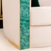 Poltrona rotonda Elsa Lux con Malachite e Oro