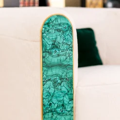 Poltrona rotonda Elsa Lux con Malachite e Oro