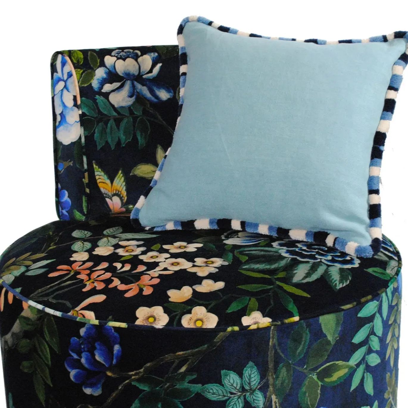 Poltrona rotonda Flowers Floral Polychrome