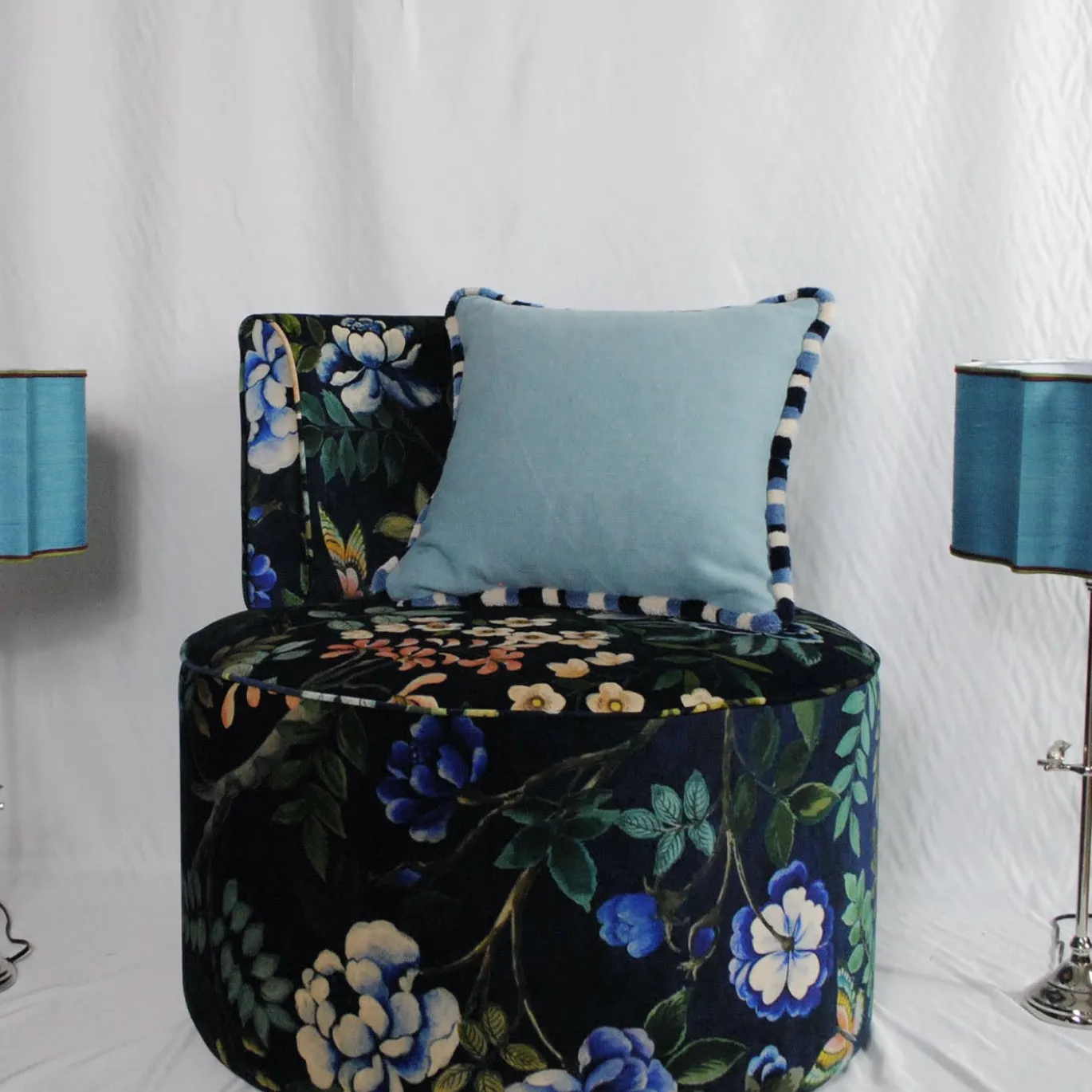Poltrona rotonda Flowers Floral Polychrome