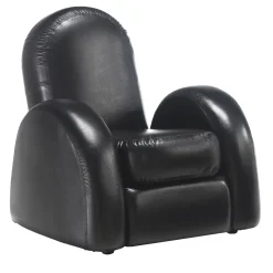 Poltrona Savoy in pelle nera