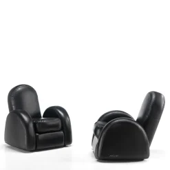 Poltrona Savoy in pelle nera