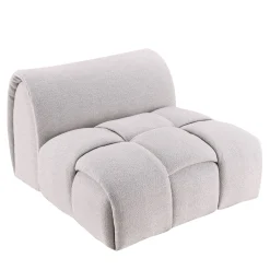 Poltrona Soft Sherpa Grigia Perla Glam