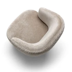 Poltrona Sophie Beige con Trapuntatura a Diamante