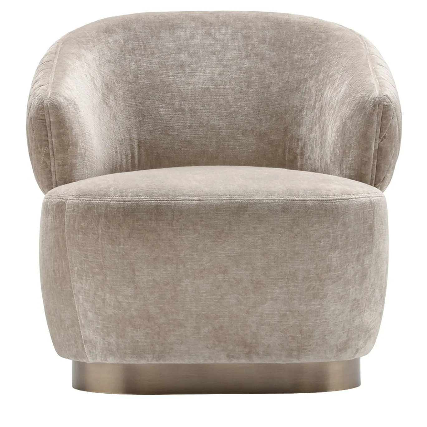 Poltrona Sophie Beige con Trapuntatura a Diamante